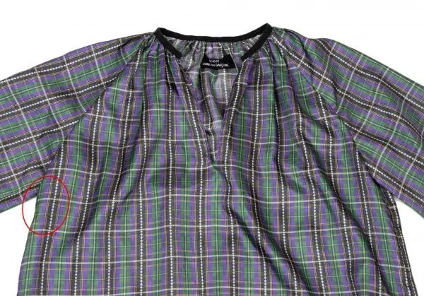 COMME des GARCONS Vintage Grey Plaid Top