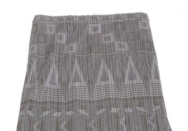 Issey Miyake Vintage Grey Pattern Cut-Out Pleated Skirt