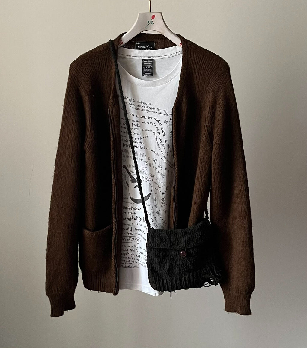 Number (N)ine 08AW River Phoenix Brown Cardigan