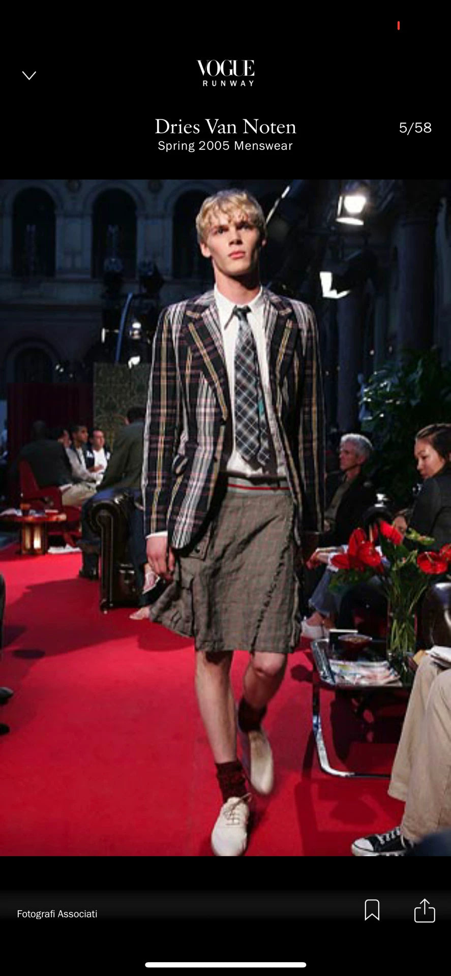Dries Van Noten 05ss Show Style Plaid Western Pants Long Pants
