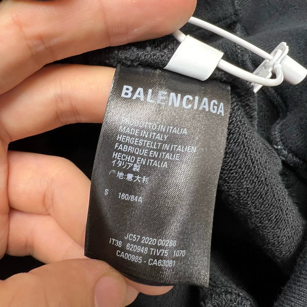 Balenciaga Crew Print Regular Fit Zip-Up Hooded Jacket