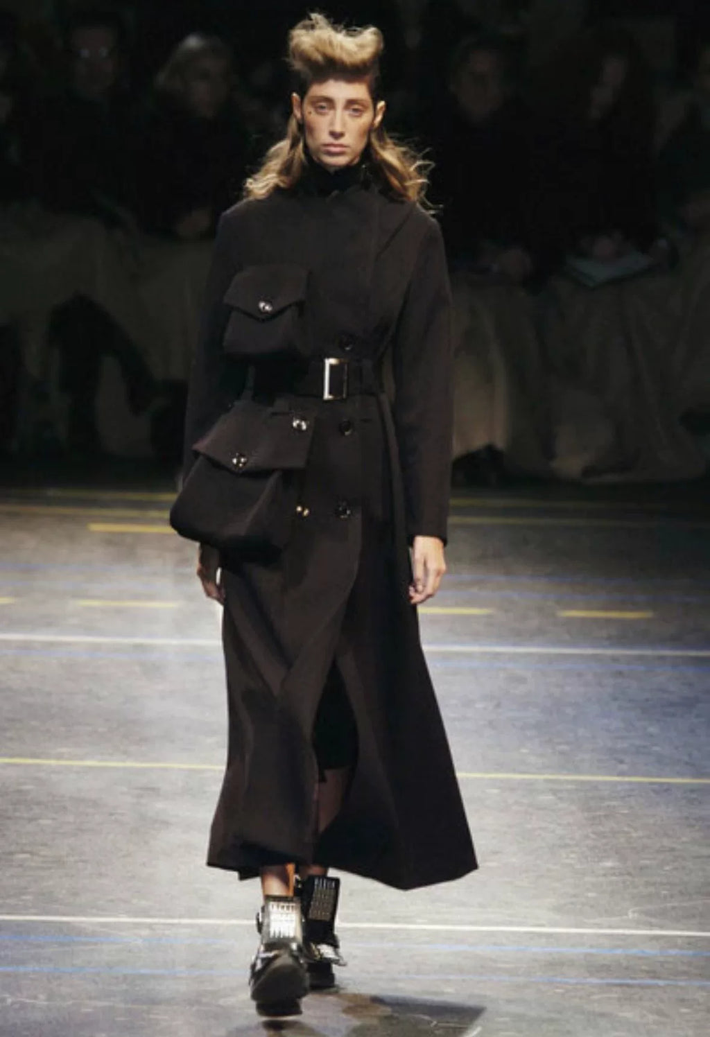 Yohji Yamamoto Femme George Cox George Runway Silver Metallic Shoes