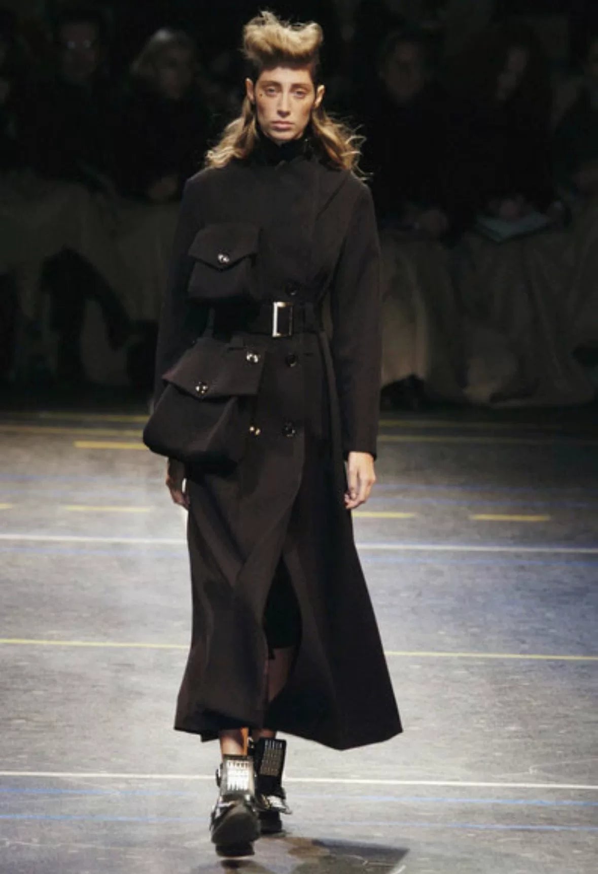 Yohji Yamamoto Femme George Cox George Runway Silver Metallic Shoes