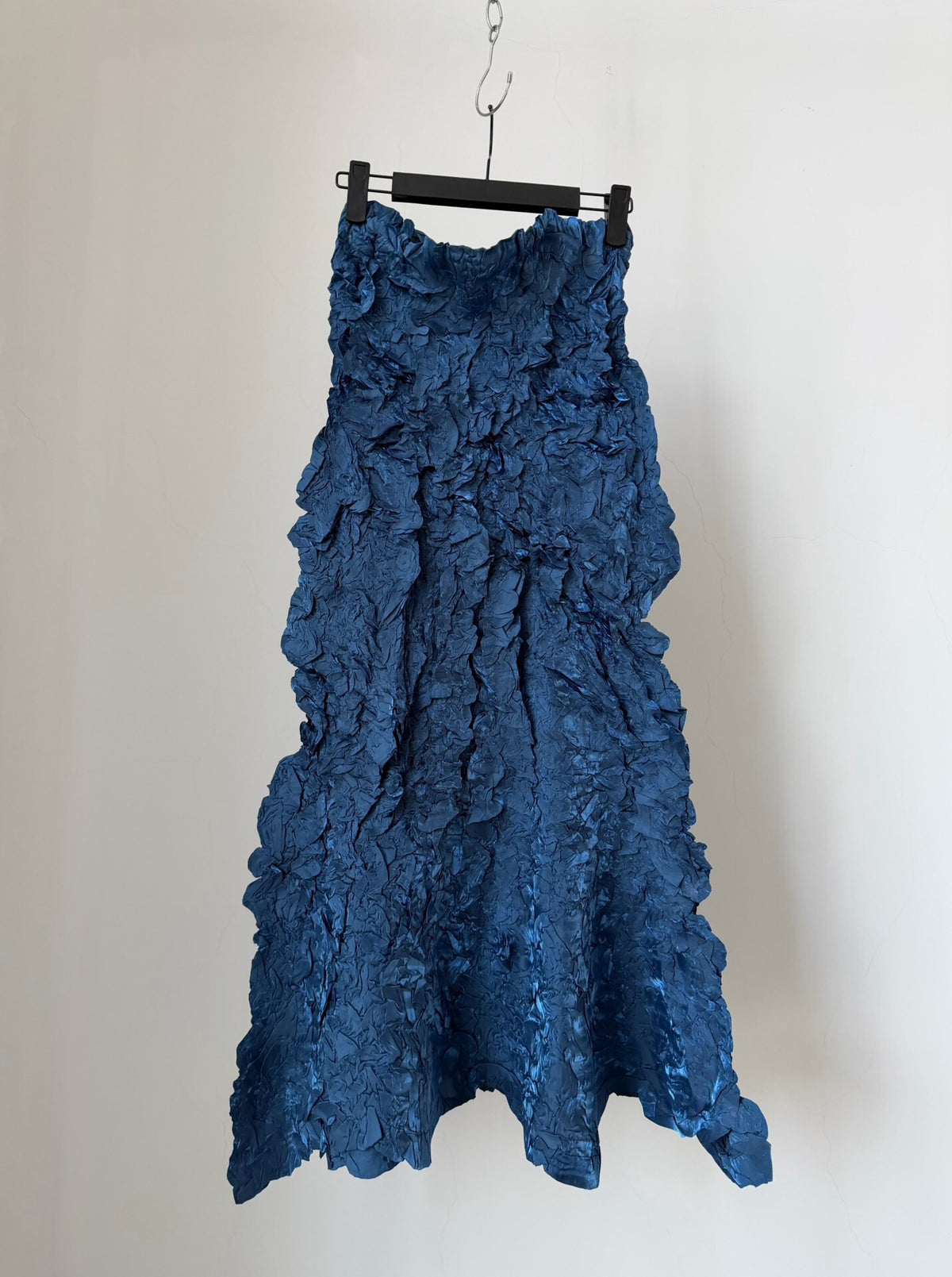Issey Miyake 1999 mainline Mist Forest metallic blue skirt