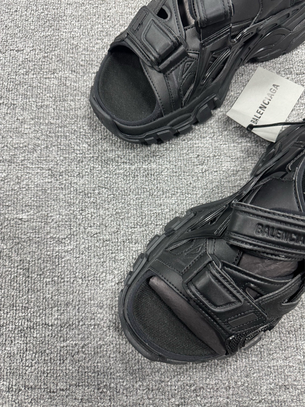 Balenciaga Track Black Sandals