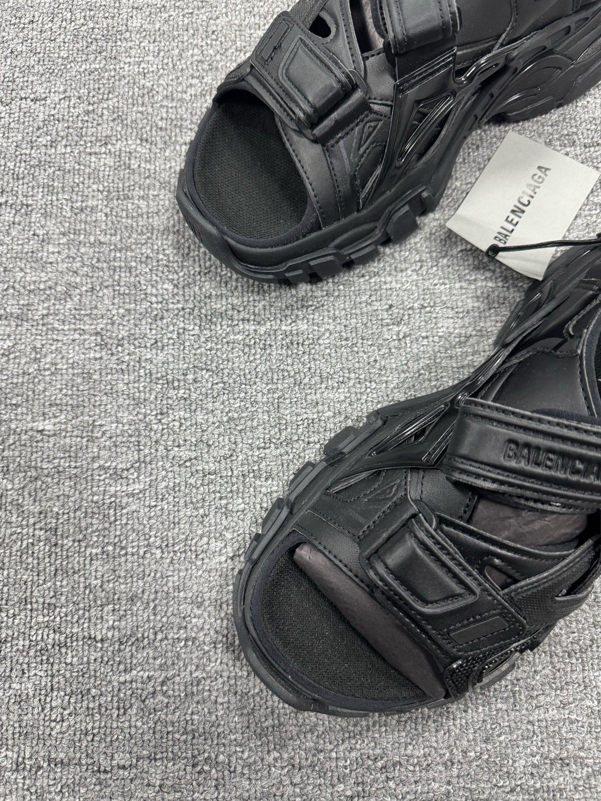 Balenciaga Track Black Sandals