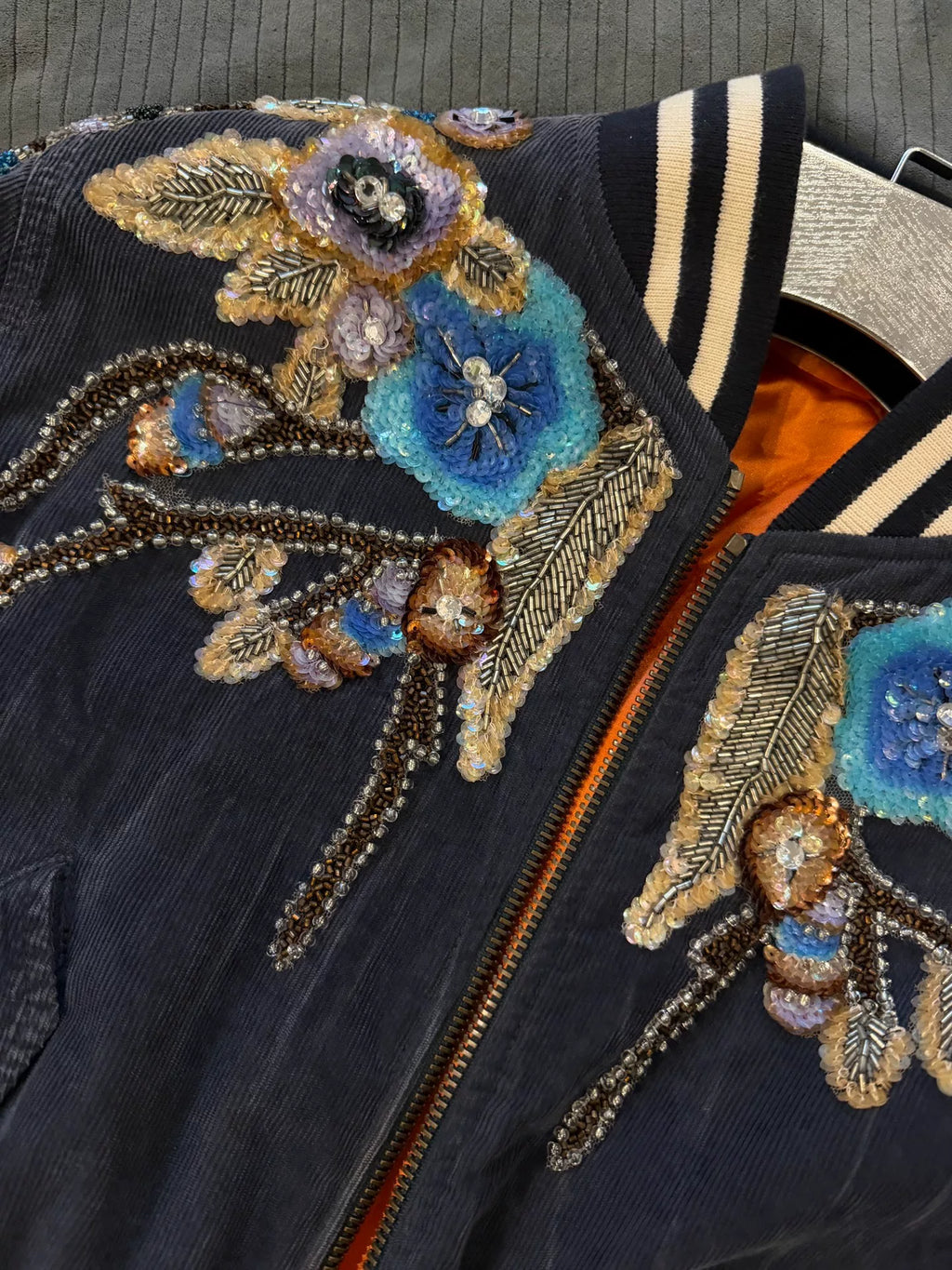 Gucci Sequin and Feather Embroidered Jacket