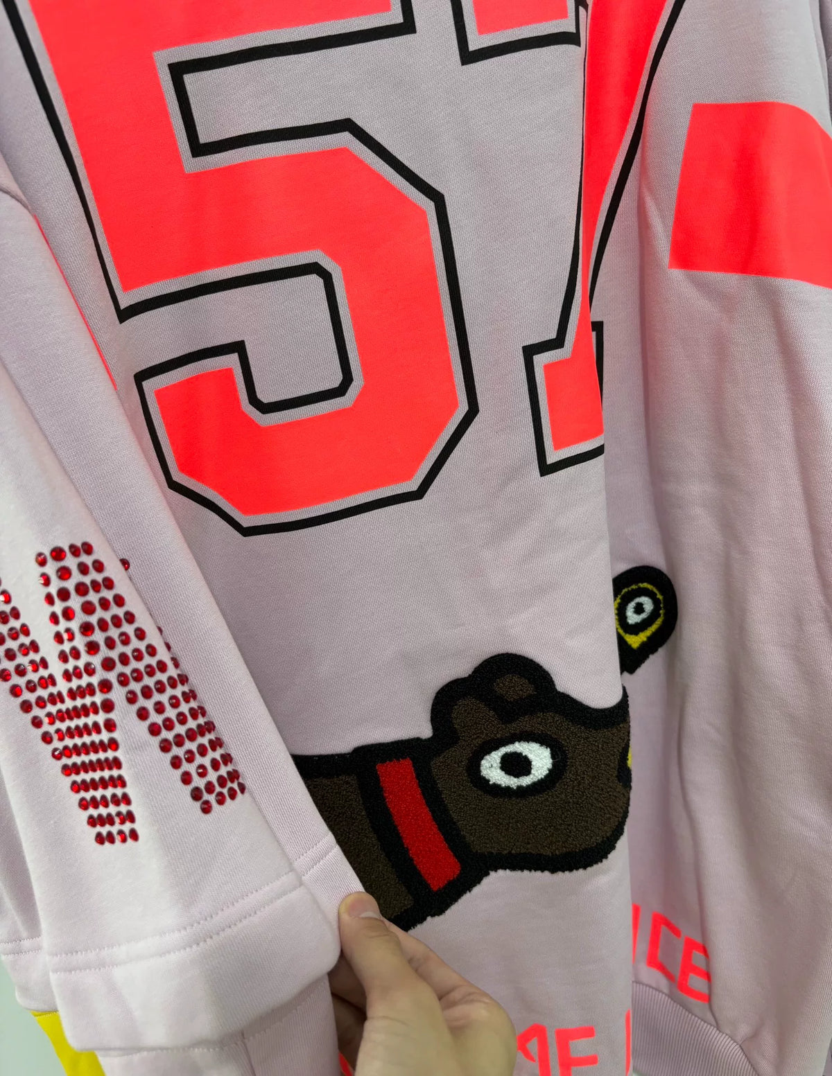 Walter Van Beirendonck deconstructed patchwork sweatshirt, Walter runway piece, 2023FW