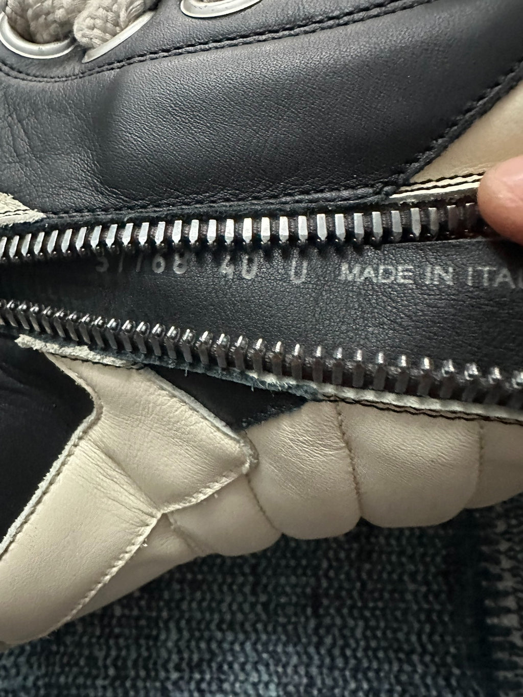Rick Owens mainline thick laces inverted triangle Sneakers