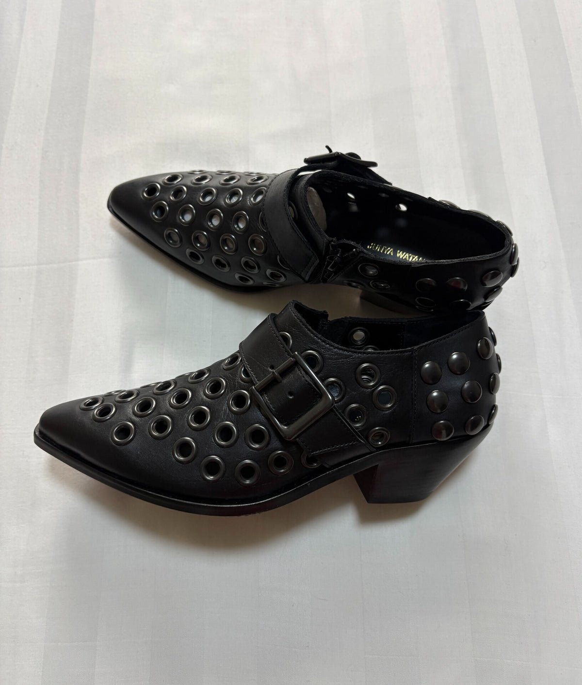 Junya Watanabe Shoes Runway Style Studded Cut-Out Pointed-Toe Shoes