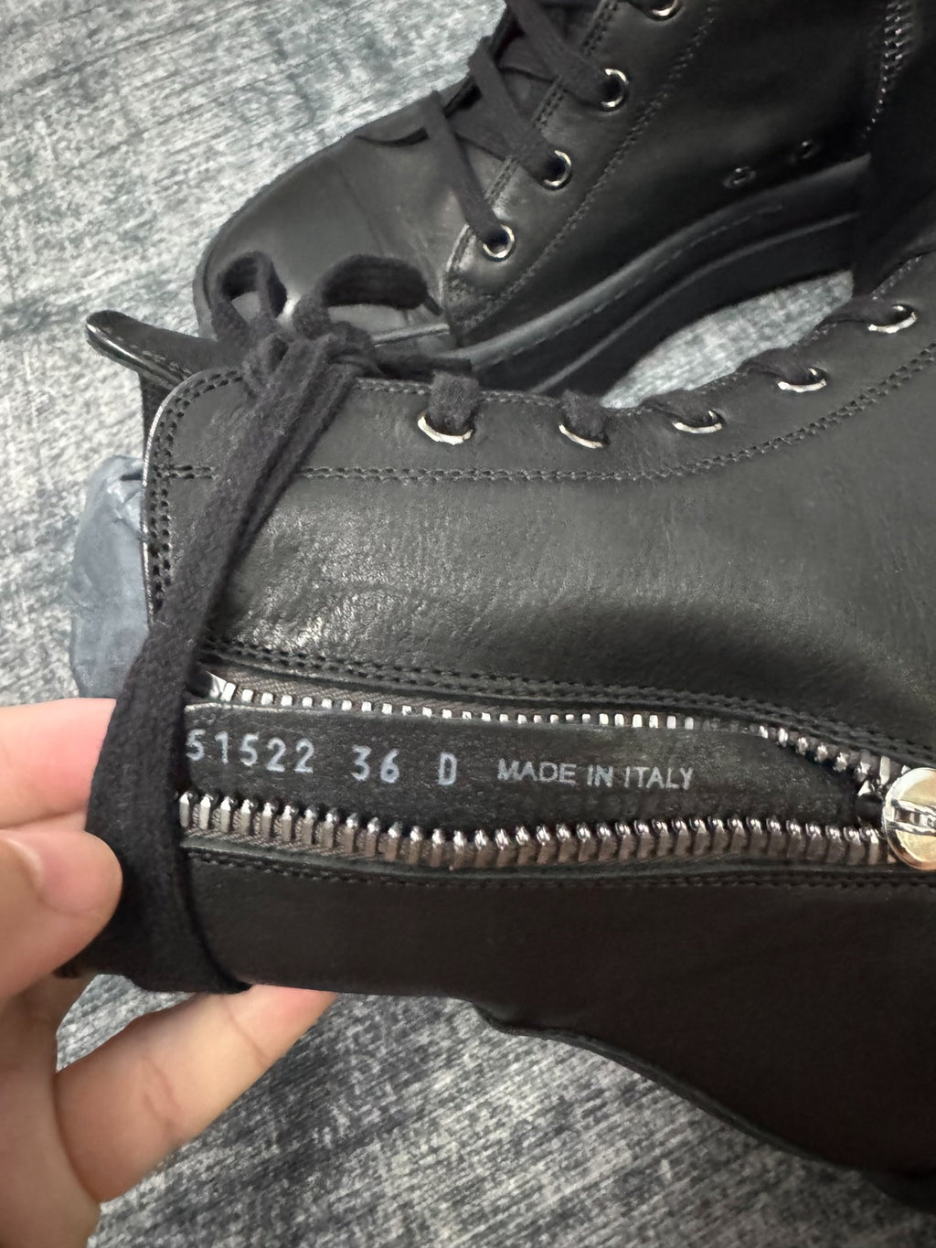 Rick Owens Black High-Top Sneakers