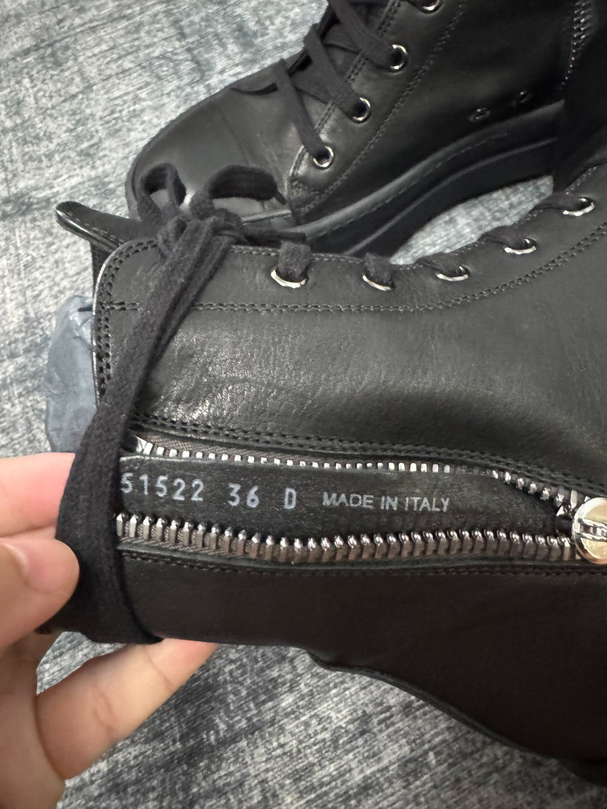 Rick Owens Black High-Top Sneakers