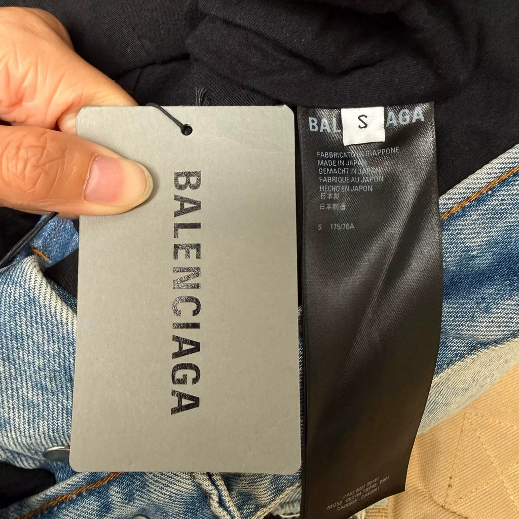 Balenciaga Tomorrow World Show Double-Layer Distressed Jeans