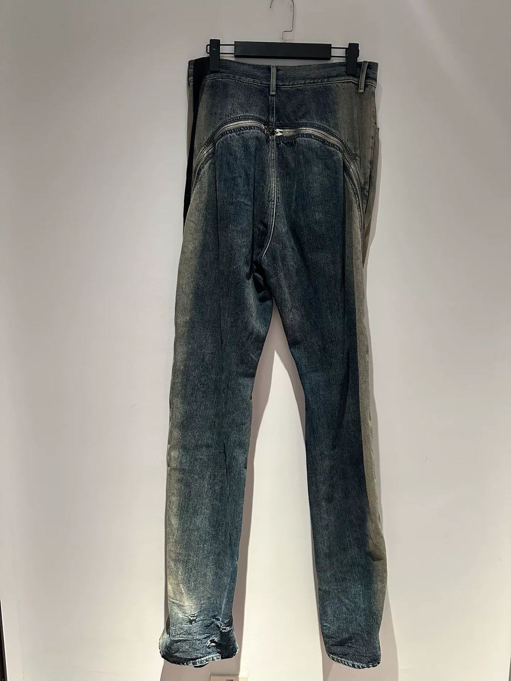 Rick Owens Drkshdw Zip Gradient Blue Banana Pants