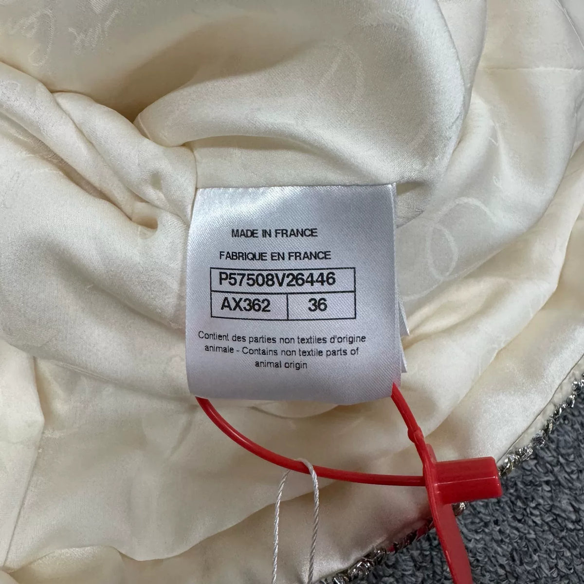 Chanel Silver Trim Wool Coat