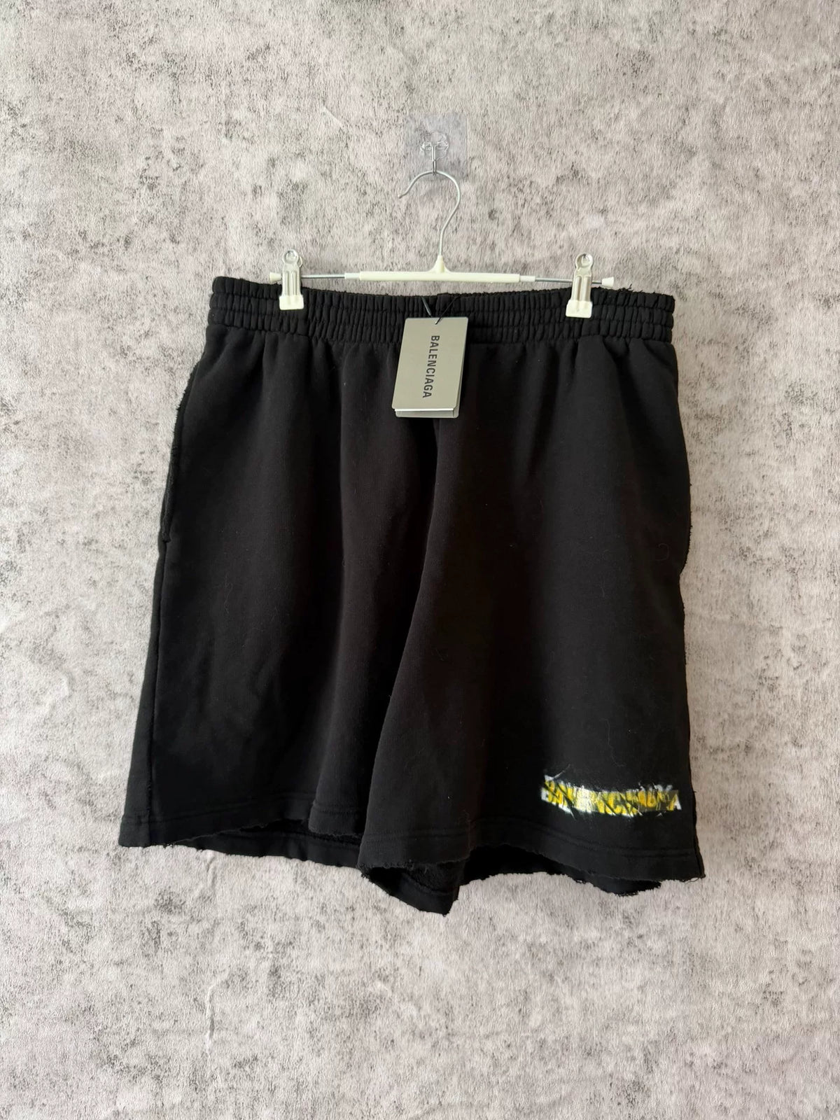 Balenciaga 26SS Black Tape Embroidered Shorts