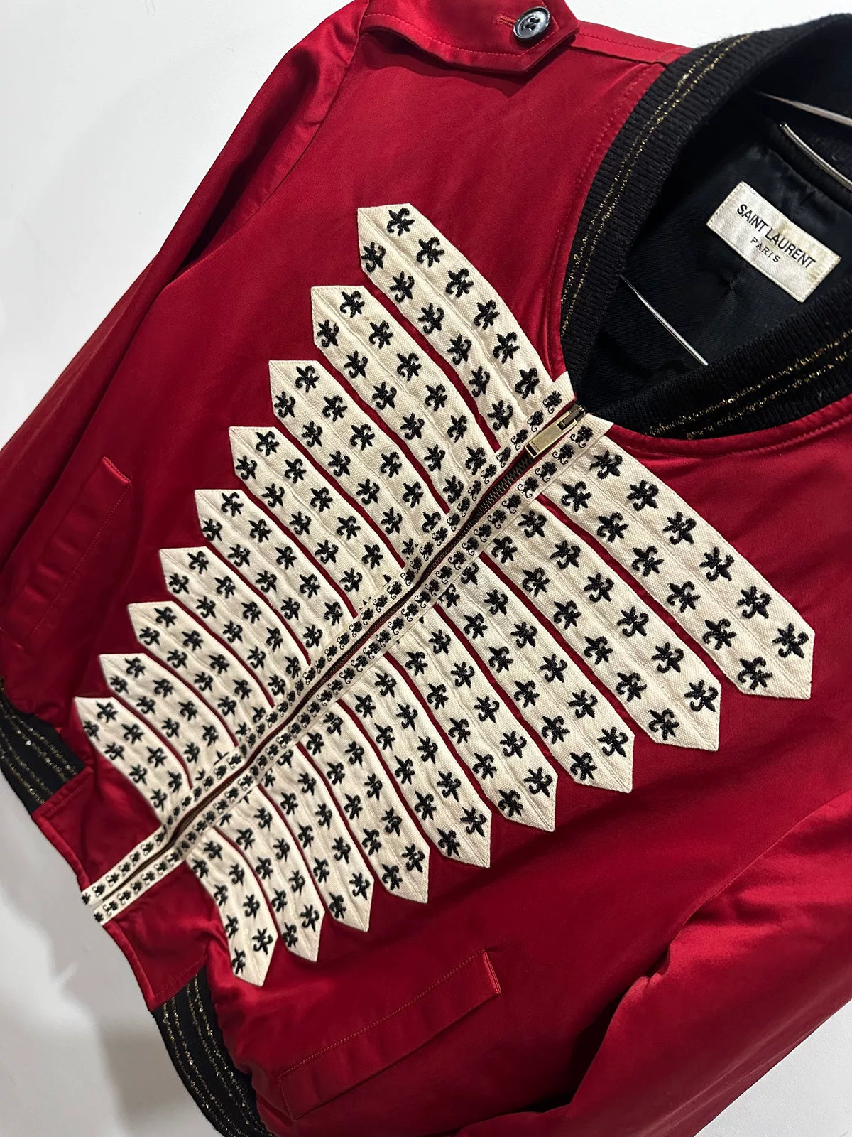 Saint Laurent Red Court Silk Jacket