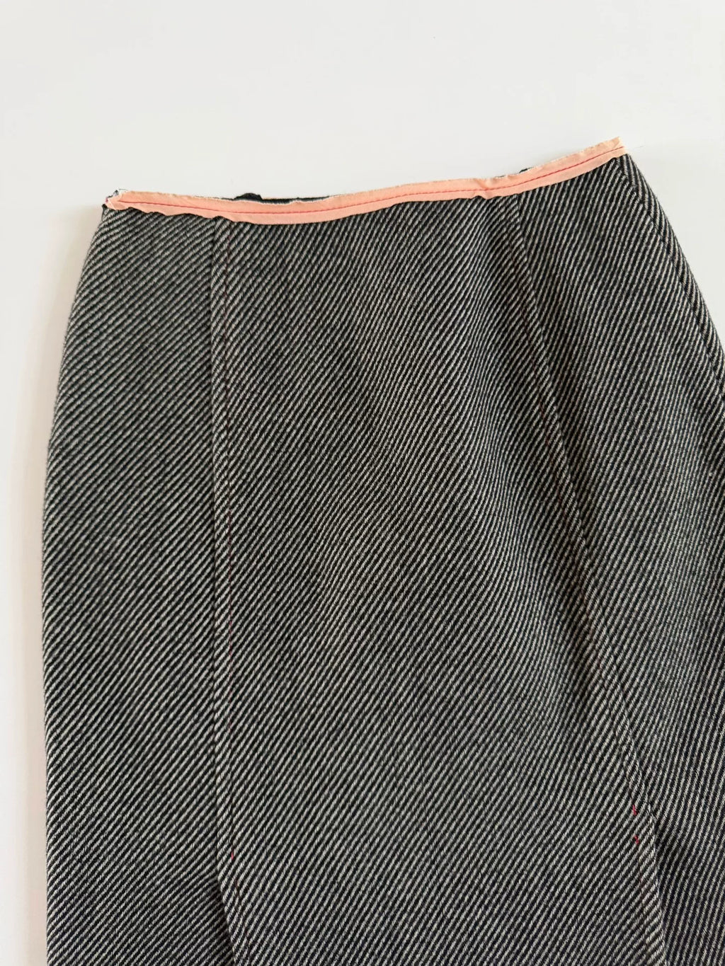 MiuMiu SS00 Tonal-Twist Wool Skirt