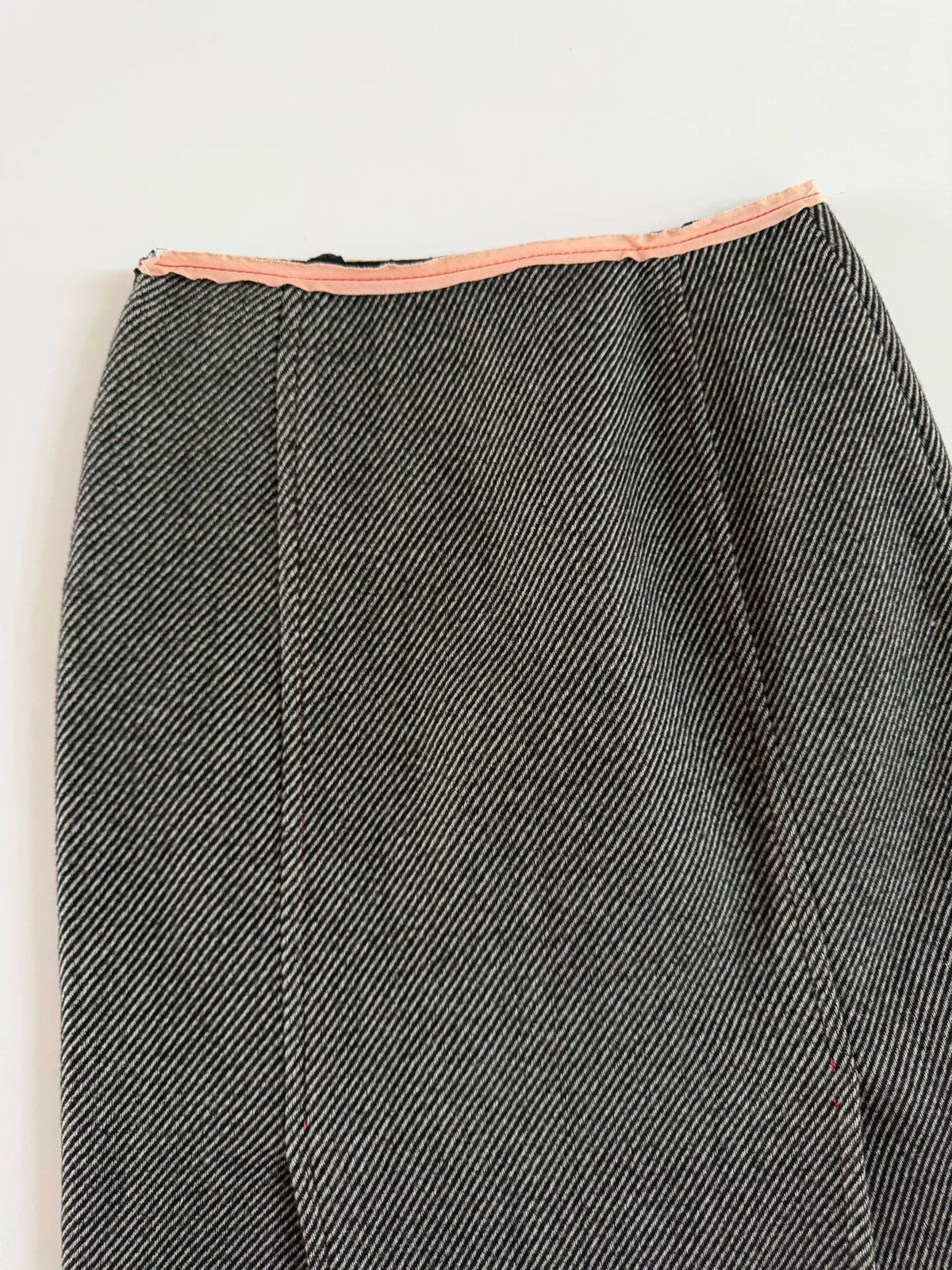 MiuMiu SS00 Tonal-Twist Wool Skirt