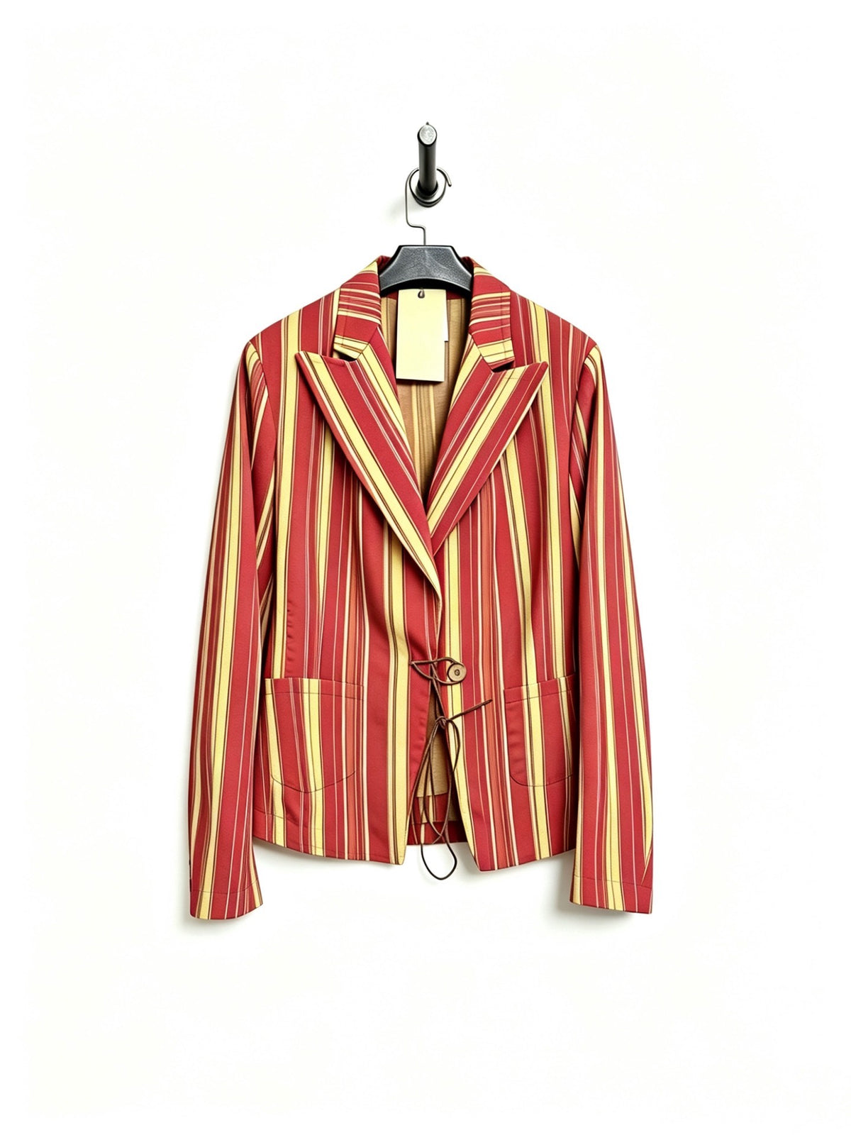 DRIES VAN NOTEN Striped Color-Block Short Jacket