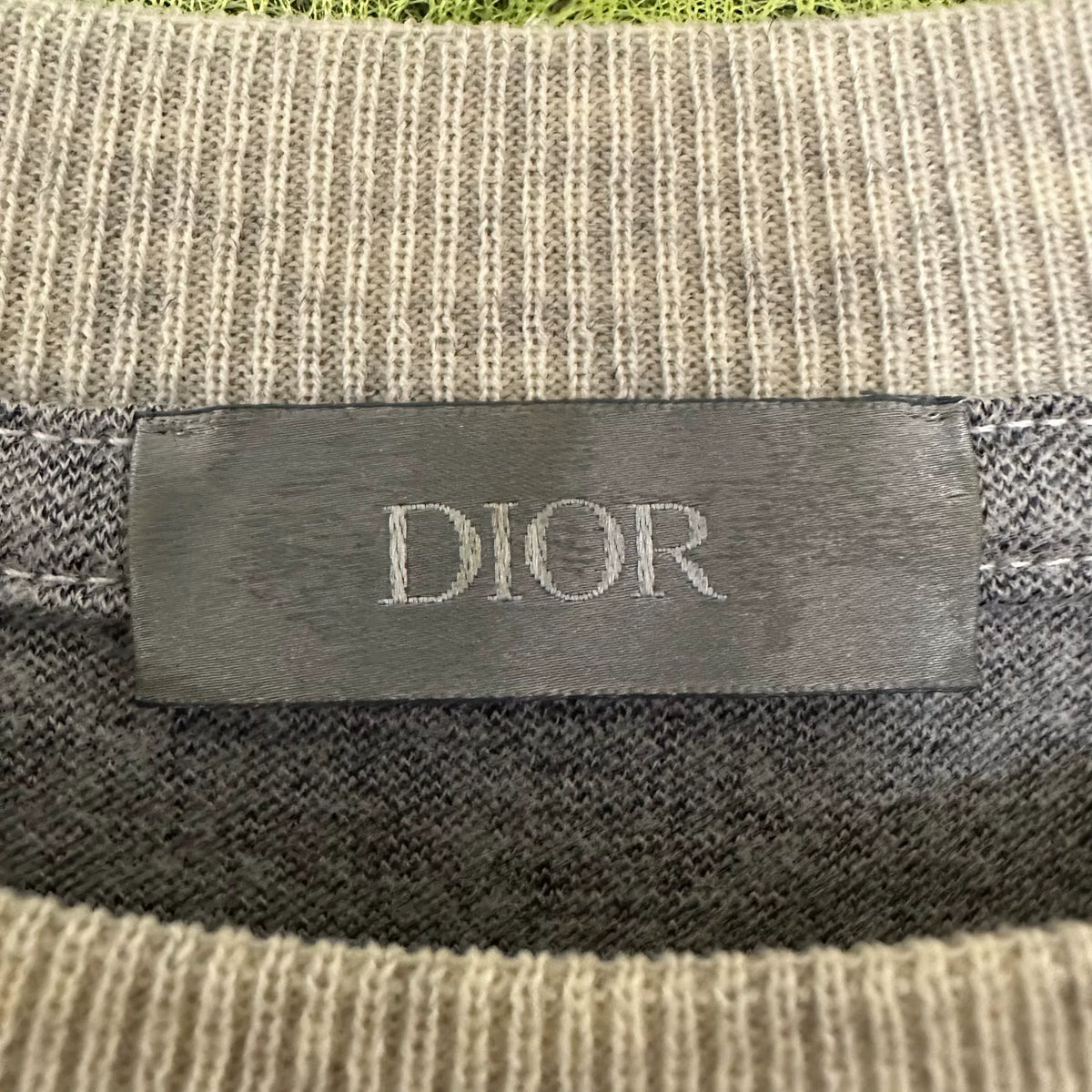 Dior Vintage Vertical Stripe Wool-Cotton Atelier Short Sleeve T-Shirt