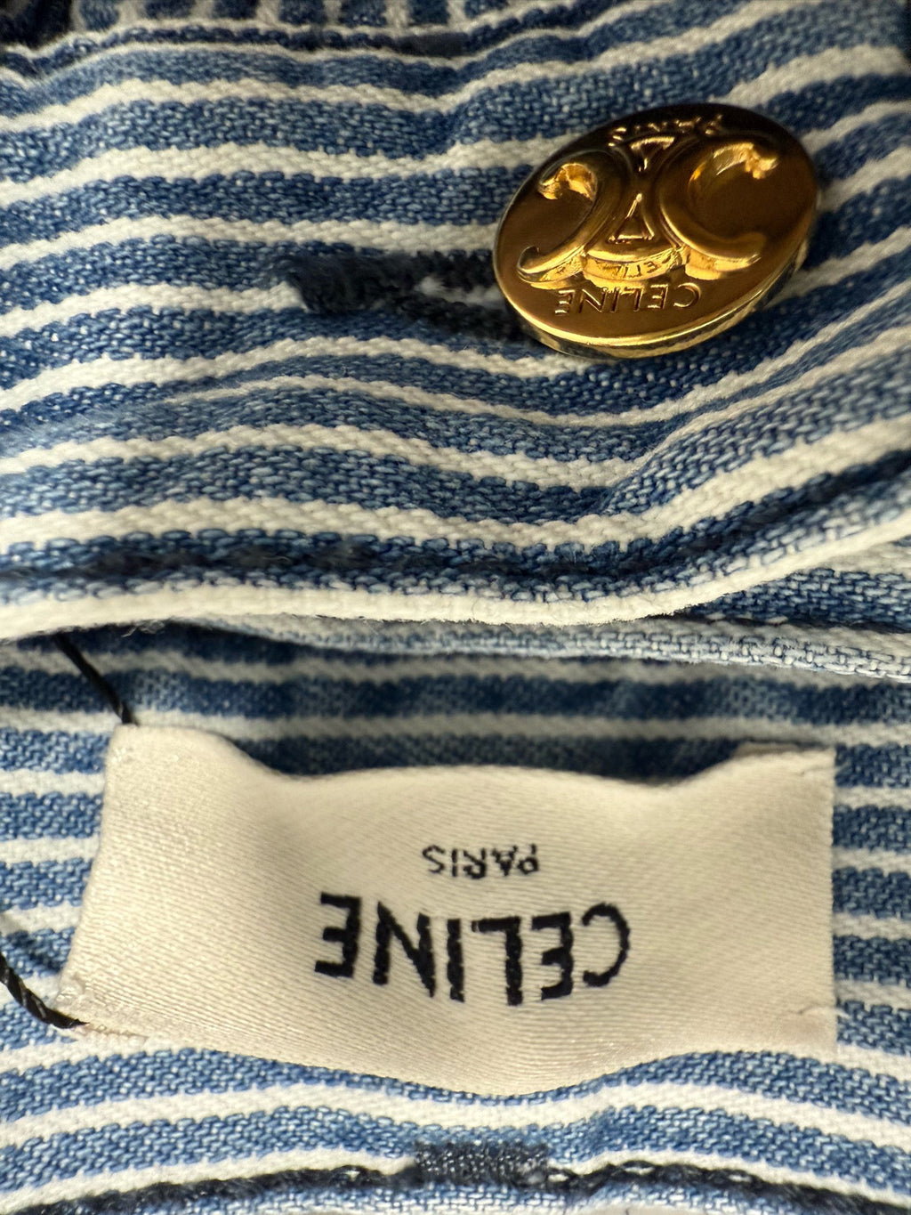 Celine Triomphe Striped Shorts