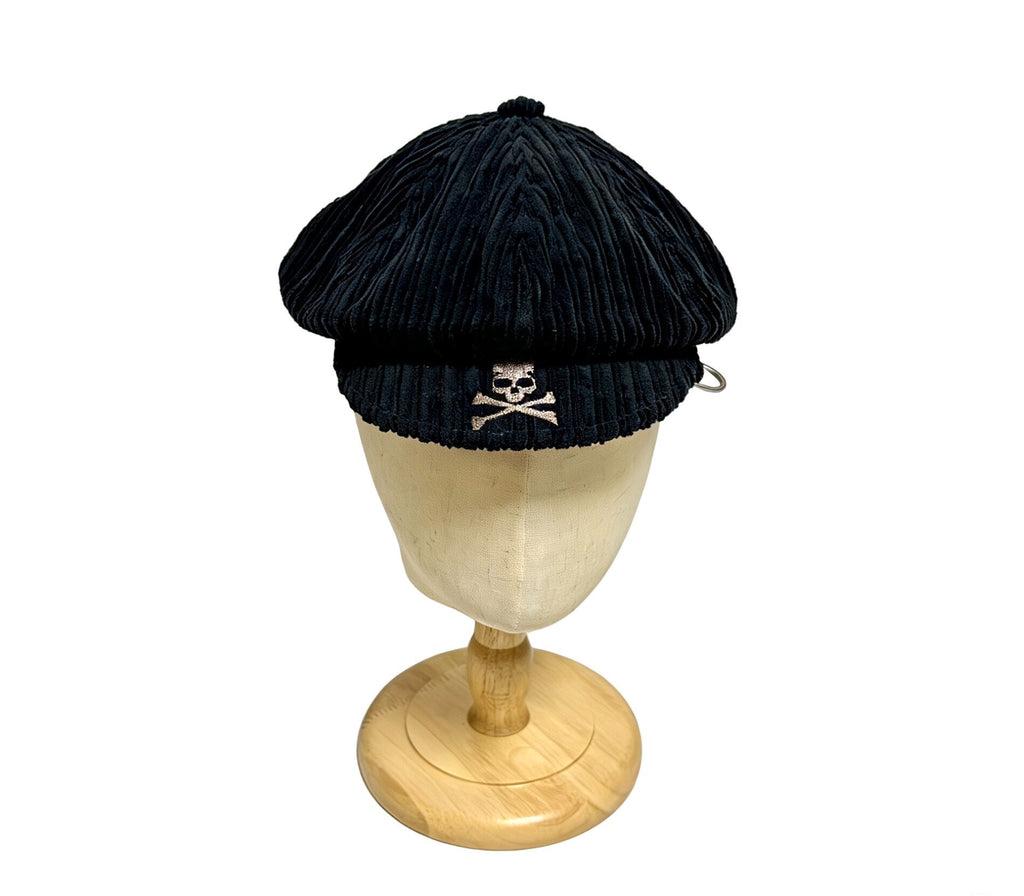Mastermind Japan Mainline 11AW Velvet D-Ring Silver Embroidered Skull Hat