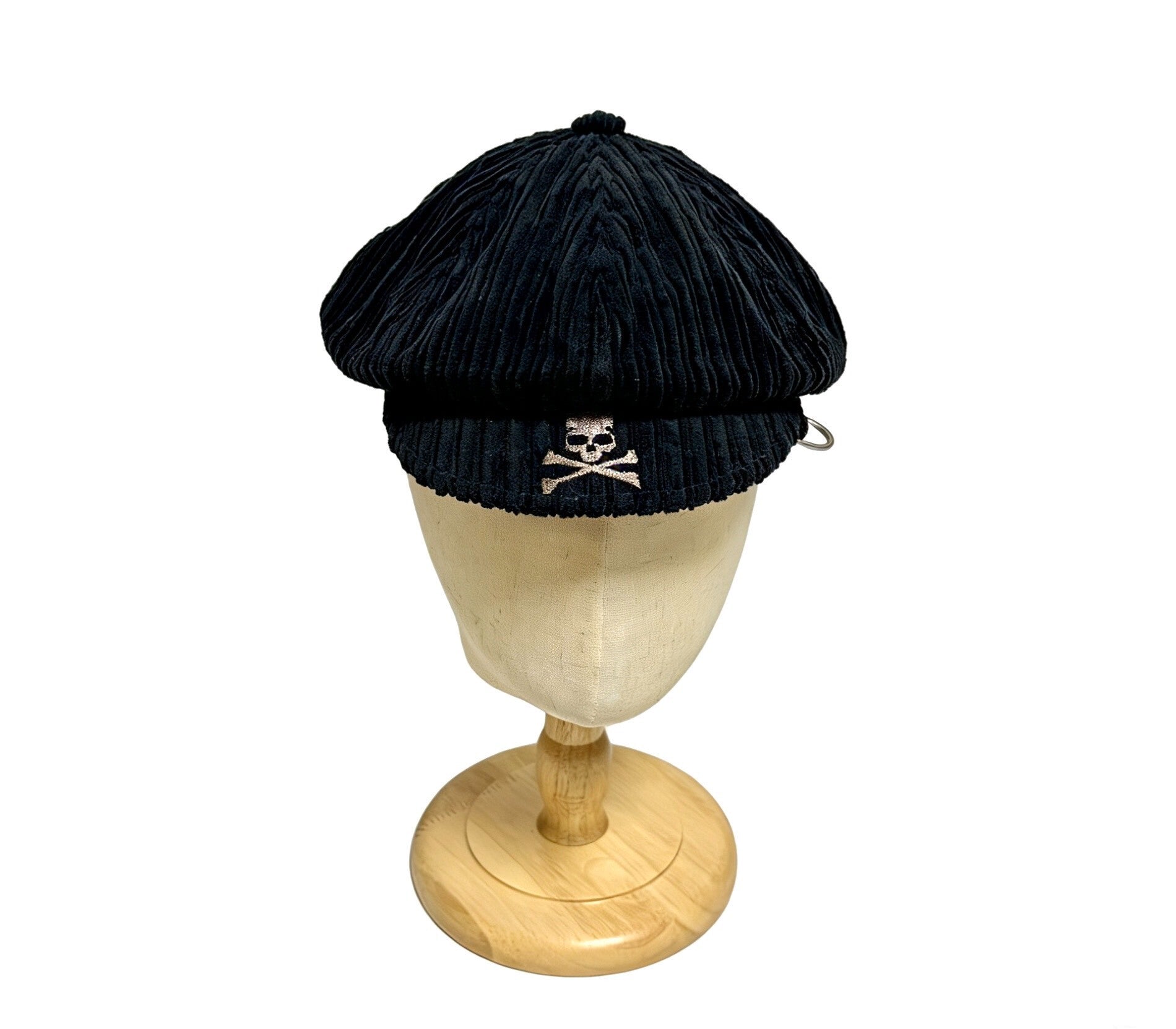 Mastermind Japan Mainline 11AW Velvet D-Ring Silver Embroidered Skull Hat