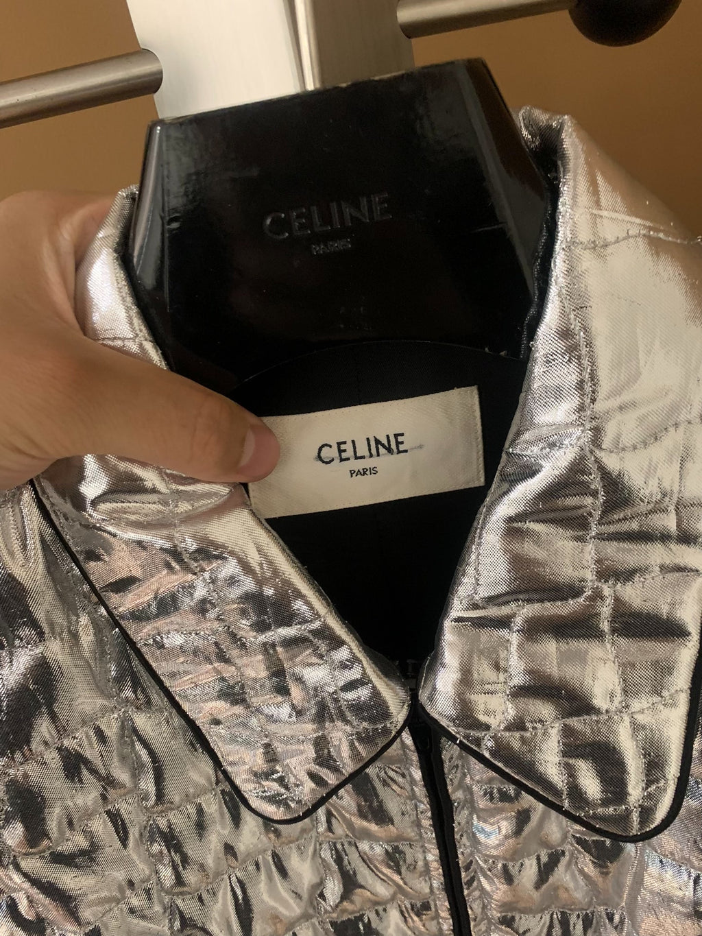 Celine 19SS Metallic crocodile-embossed Jacket