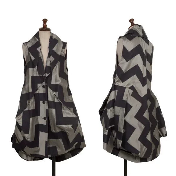 Issey Miyake Vintage Grey Geometric Vest