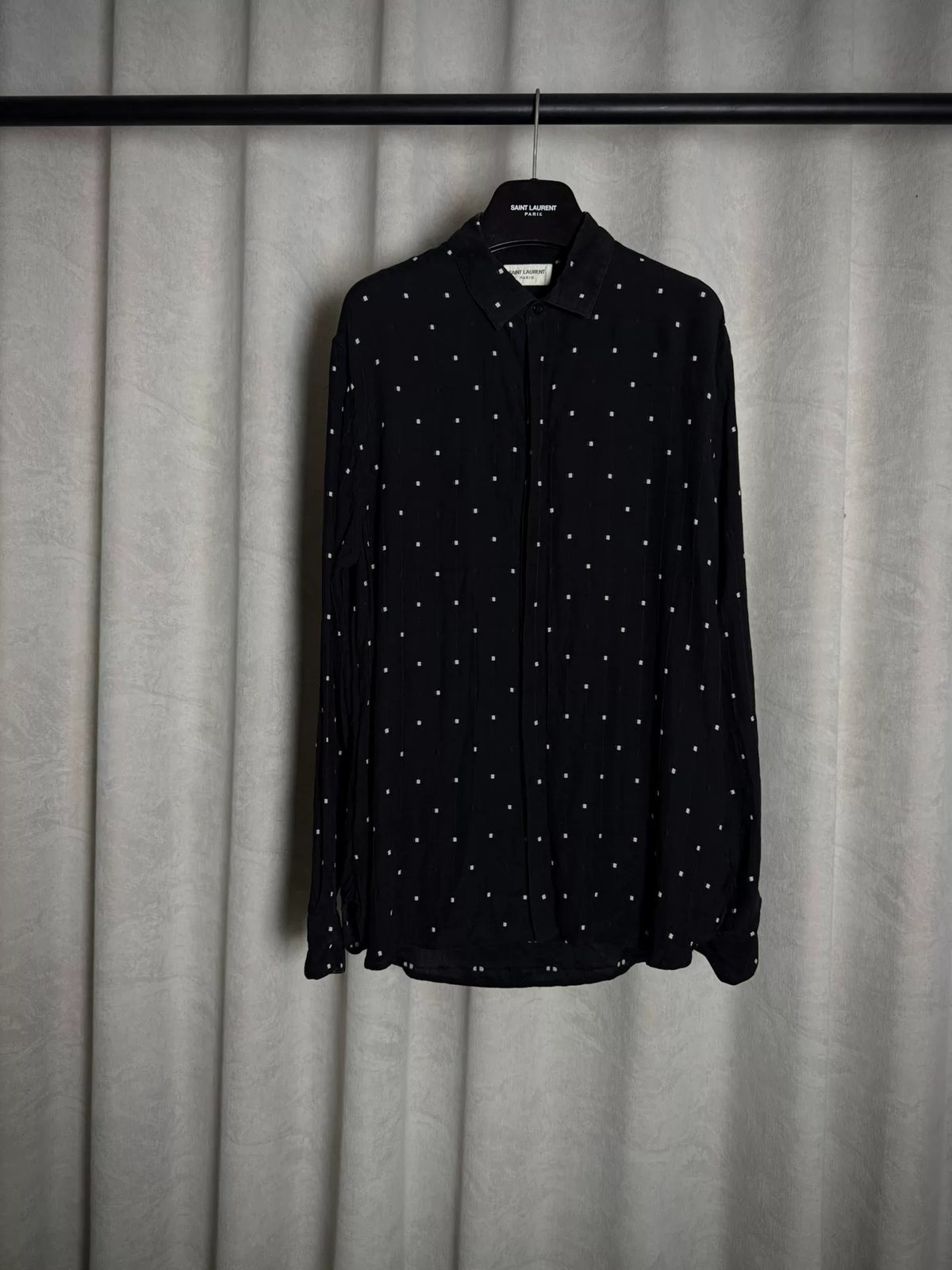 Saint Laurent Paris 20FW Silk Plaid Shirt