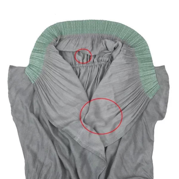 Issey Miyake Vintage Grey Pleated Top