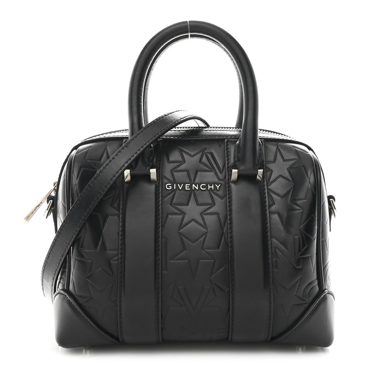 Givenchy Calfskin Star Embossed Micro Lucrezia Black Bag