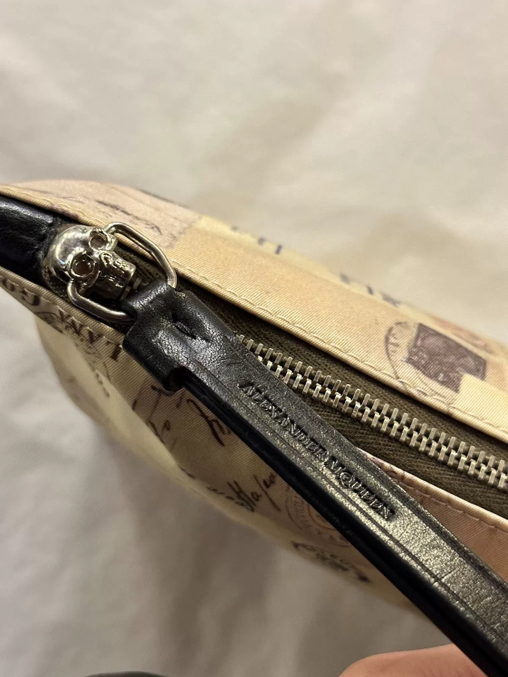 Alexander McQueen SS17 Letter Skull Nylon Clutch