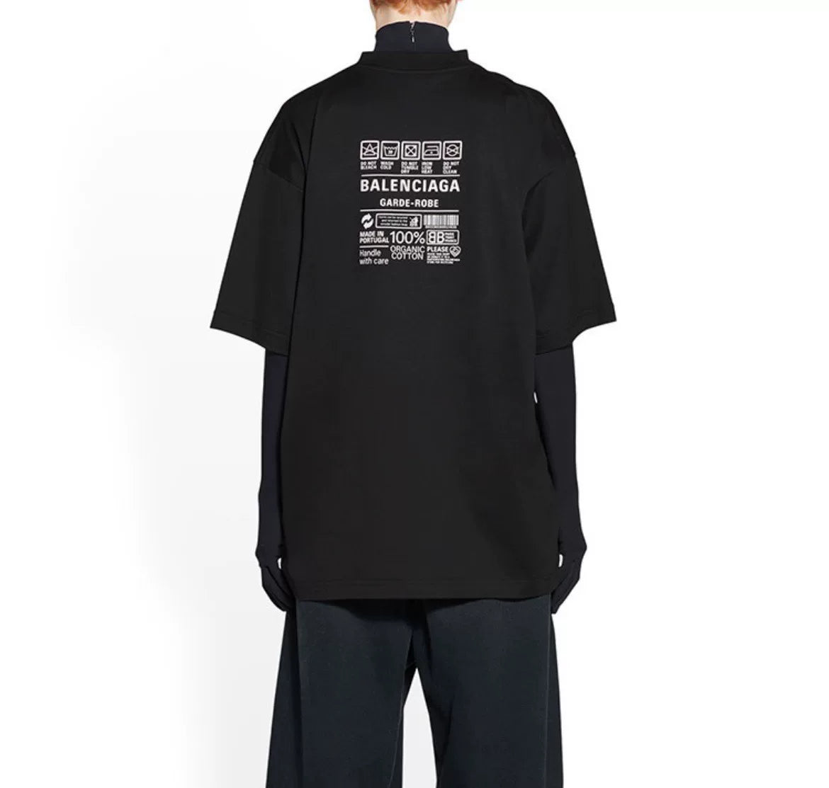 Balenciaga SS23 Letter Logo Geometric Print Short Sleeve Top