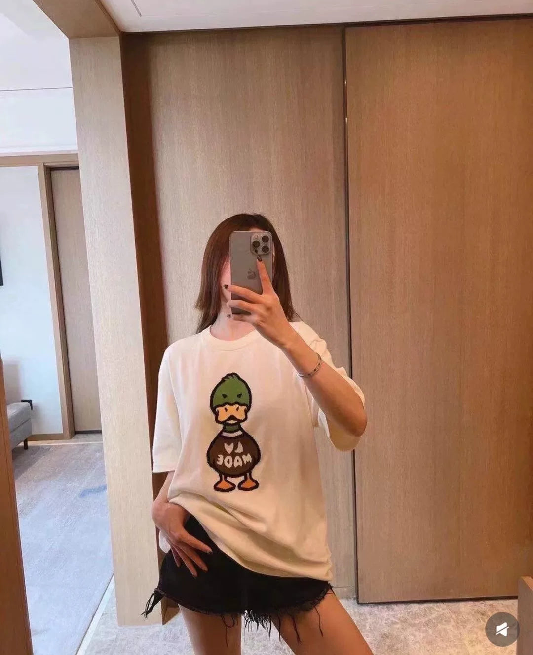 Louis Vuitton Nigo Collaboration Comic Duck Knit Short-Sleeve
