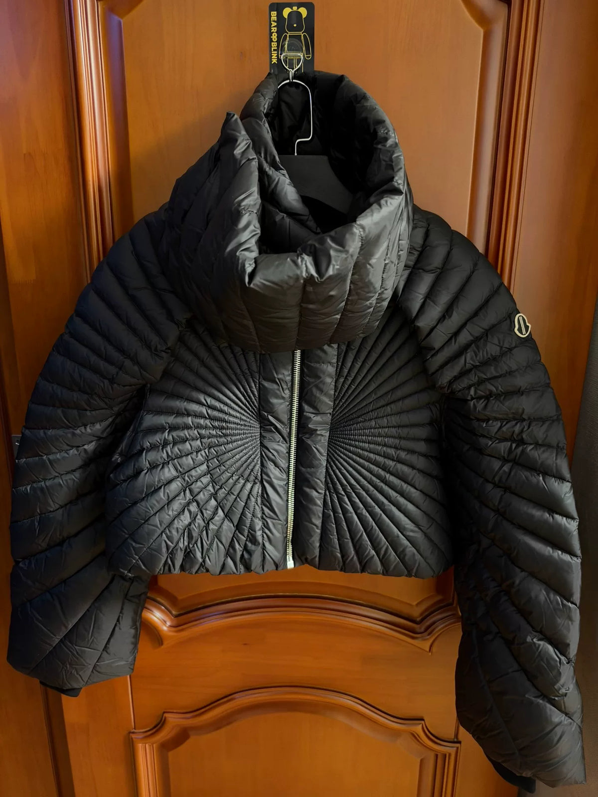 Moncler × Rick Owens Black Ray Scarf Down Jacket