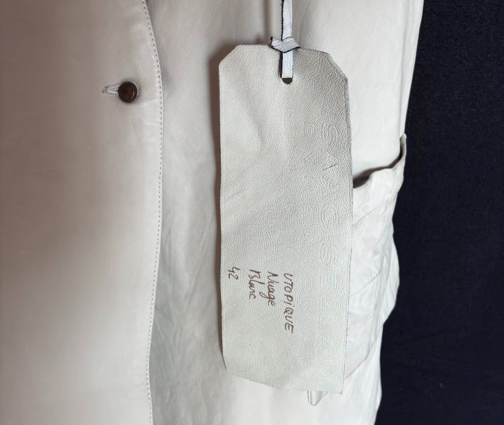 Isaac Sellam Sheepskin White Lace-Up Vest