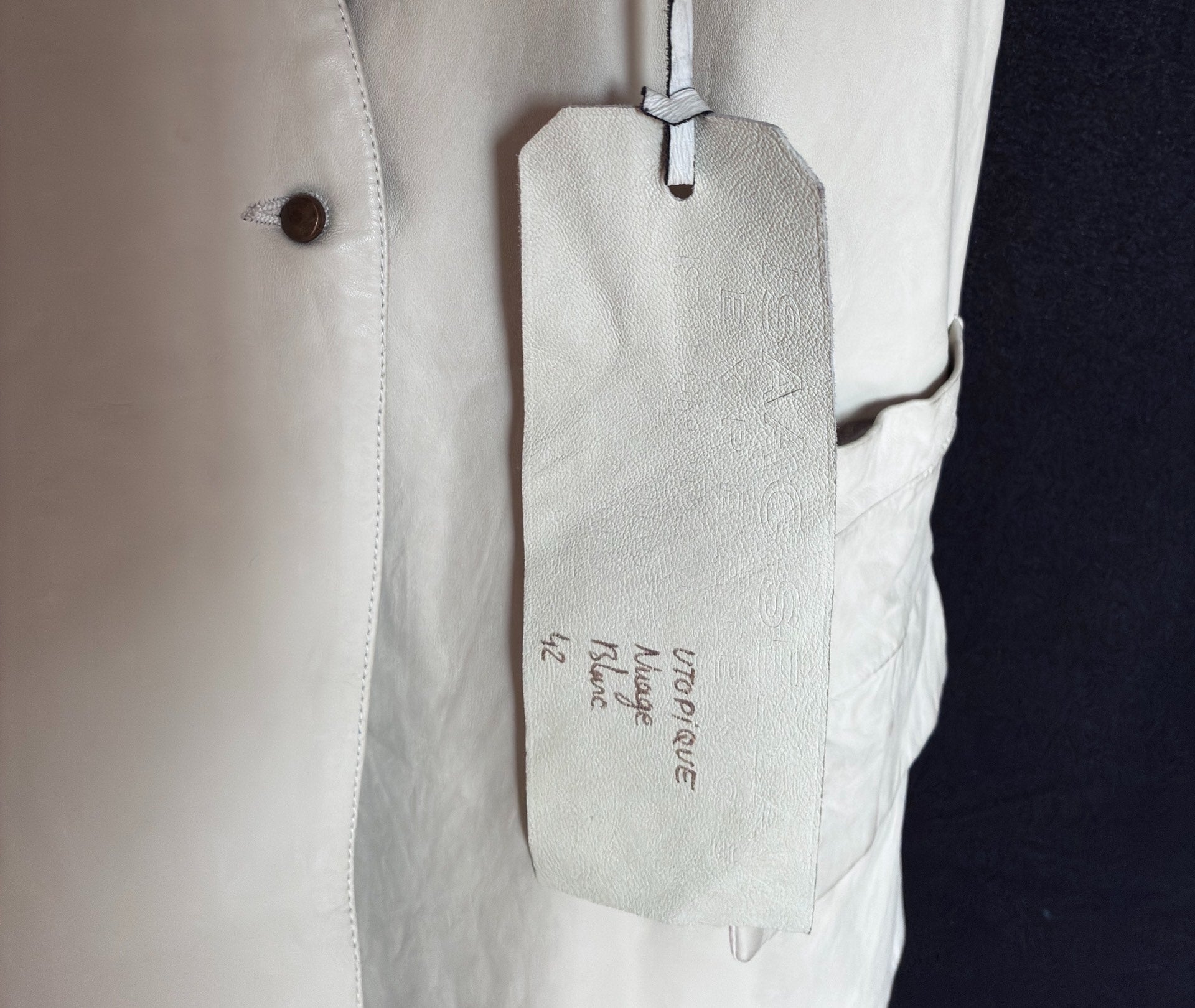 Isaac Sellam Sheepskin White Lace-Up Vest