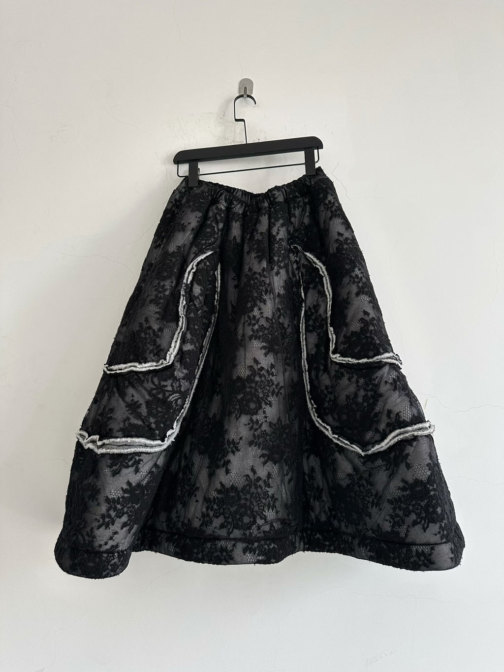 Comme Des Garcons Rei Kawakubo 2017 Main Line Crochet Lace Quilted Skirt
