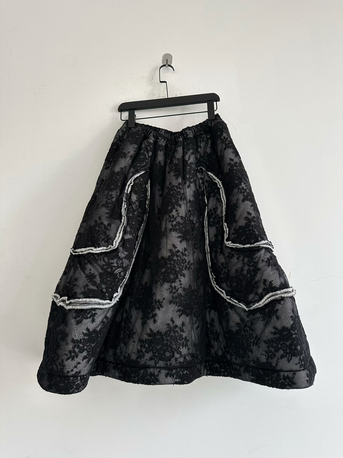 Comme Des Garcons Rei Kawakubo 2017 Main Line Crochet Lace Quilted Skirt