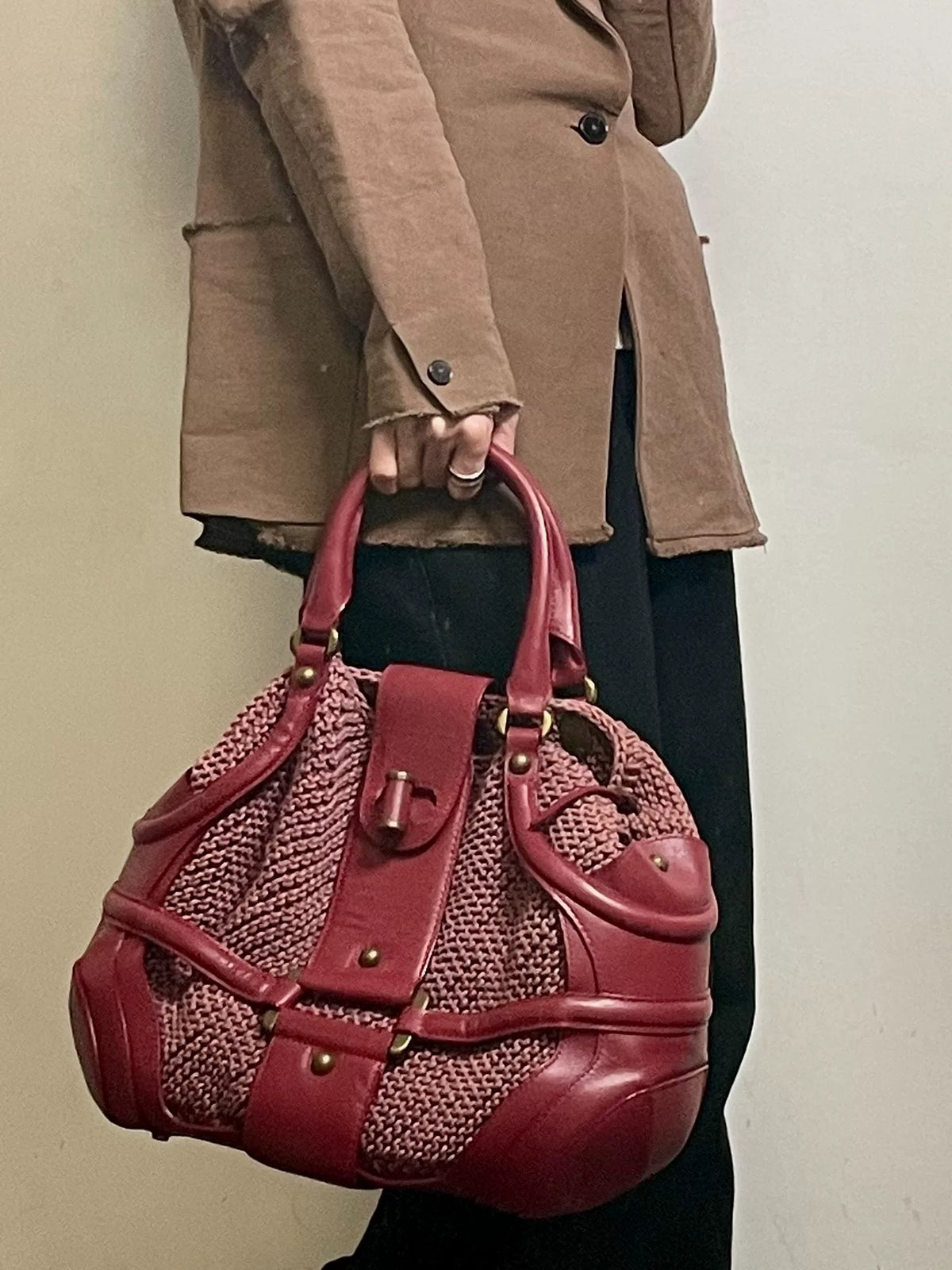 Alexander McQueen | Cinnabar Red Biker Bag