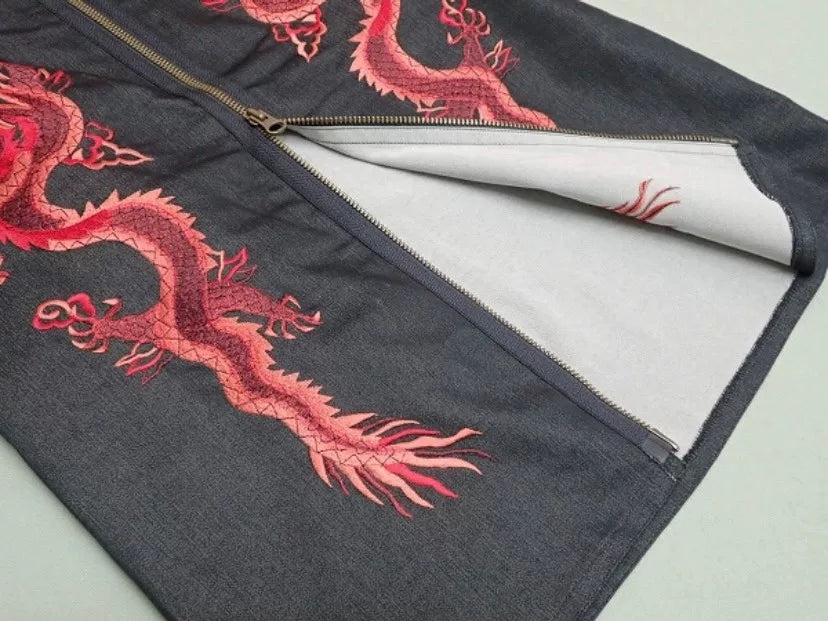 Vivienne Tam Dragon Embroidery Skirt