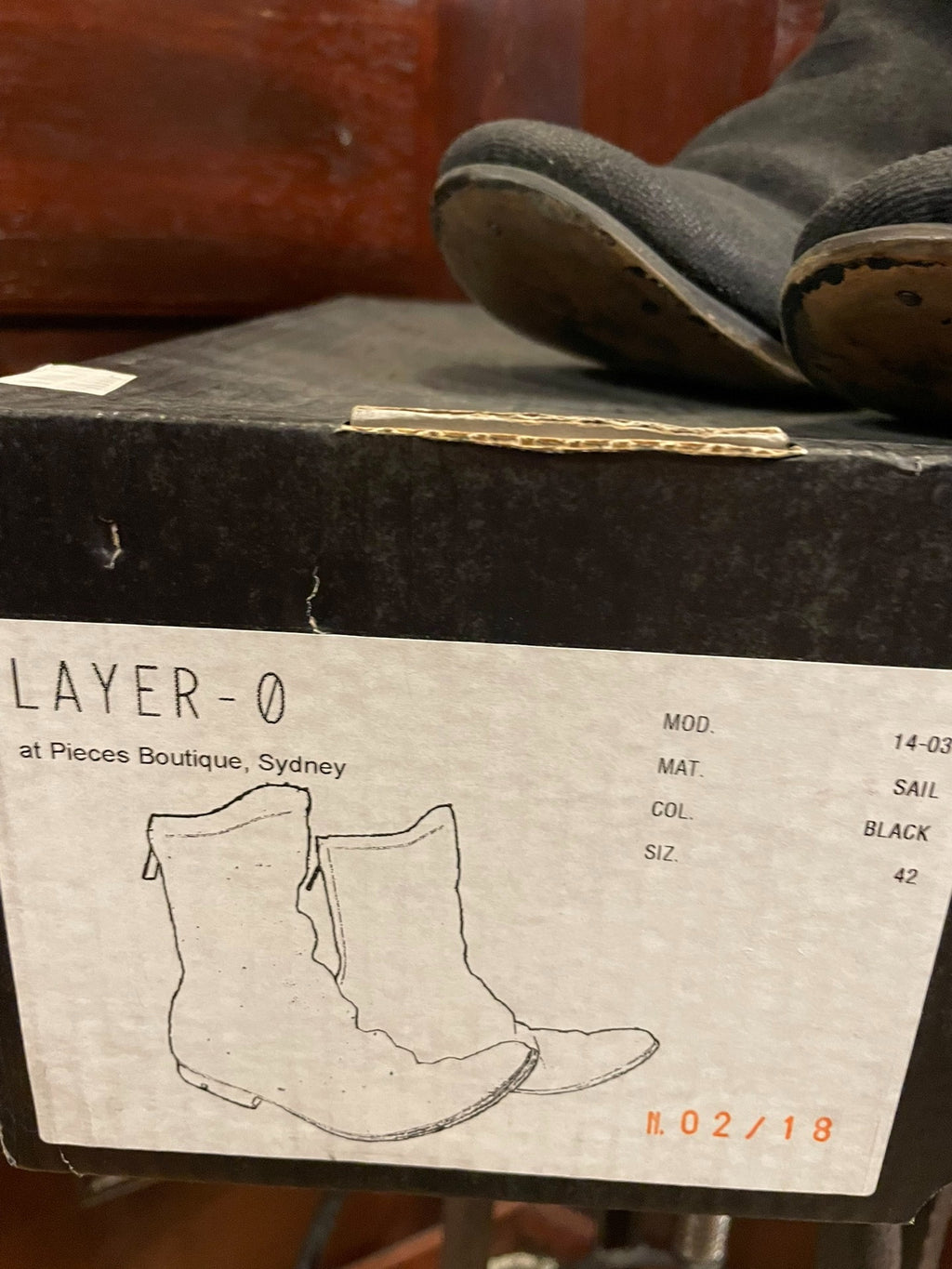 Layer-0 1.0H20B Sail Back Zip Black Royal Sailcloth Boots