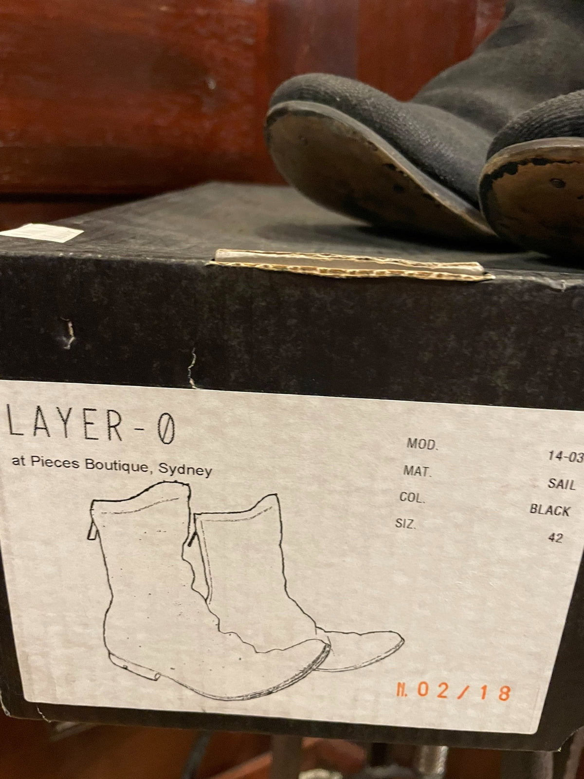 Layer-0 1.0H20B Sail Back Zip Black Royal Sailcloth Boots