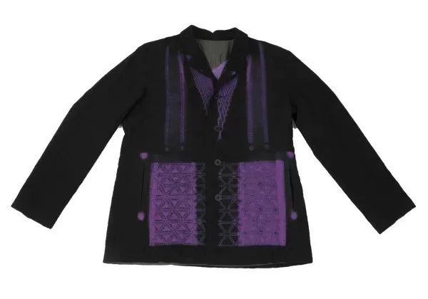 Issey Miyake Vintage Purple Pattern Suit Jacket