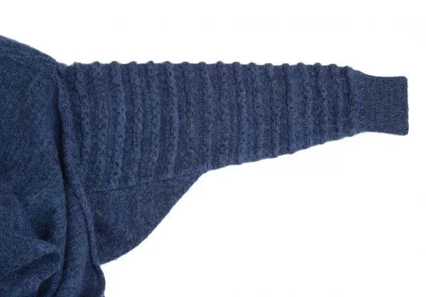 Issey Miyake Vintage Blue Faux Fur Pleated Top