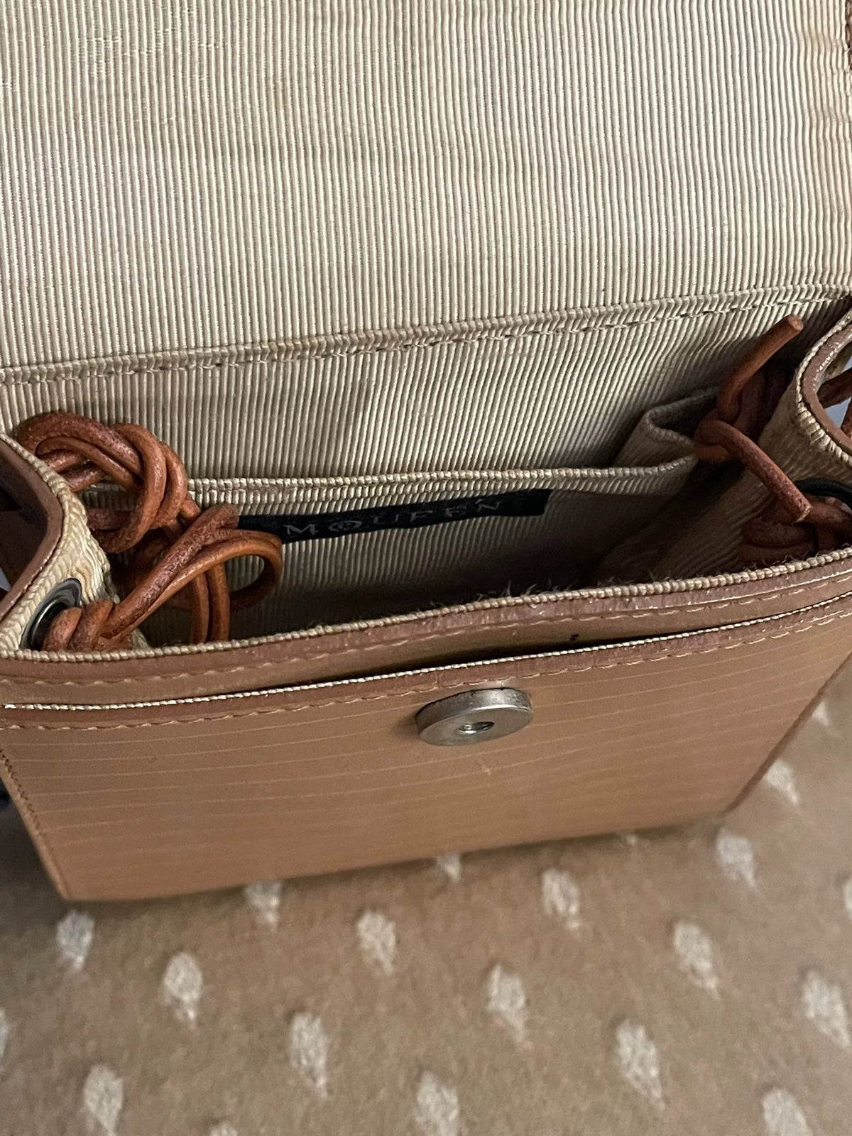 Alexander McQueenOriginal Bamboo‑Pattern Leather Shoulder Bag