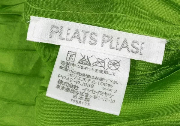 Issey Miyake Vintage Green Twisted Pleated Top