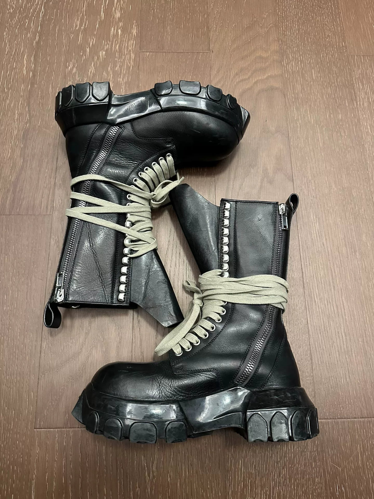 Rick Owens Octopus Lace-Up Military Boots